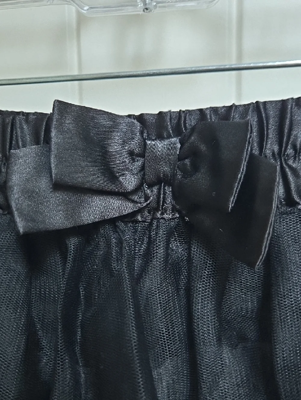 The Children Place Kids Black and Cream Layered Ruffles Tule Tulle Skirt size 8 - Picture 3 of 7